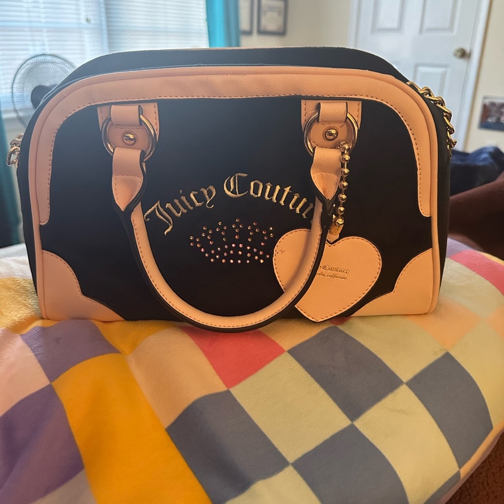 Juicy Couture Black and Pink Handbag